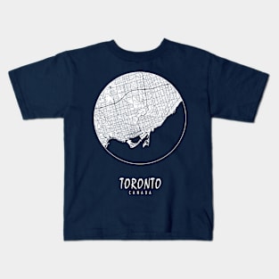 Toronto, Ontario, Canada City Map - Full Moon Kids T-Shirt